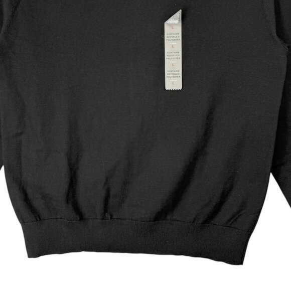 St. Johns Bay Men's Pullover Super Soft Black V-Neck Sweater Size Large NWT - Picture 6 of 10